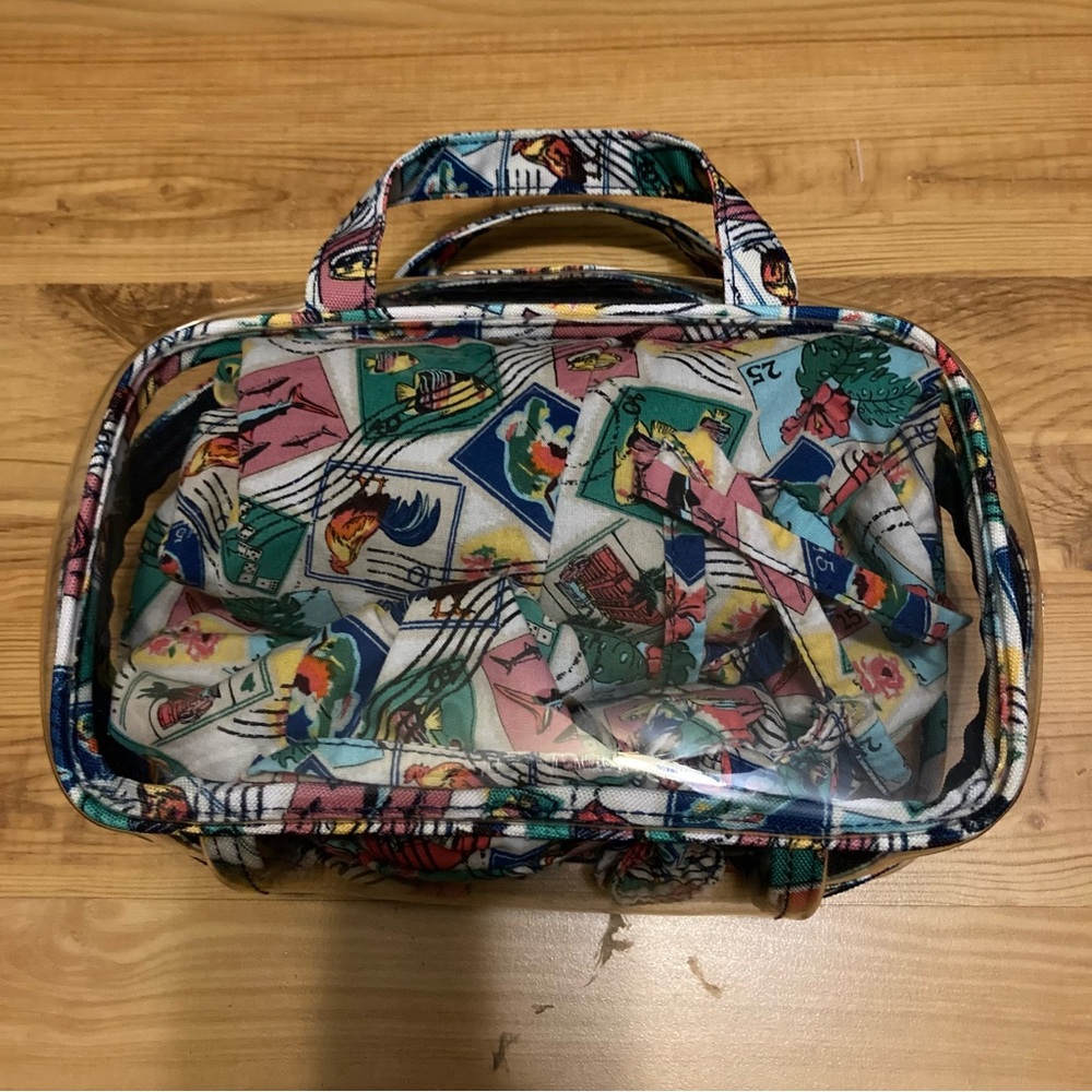 Vera Bradley Mini Ditty Travel Set bags - Cuban Stamps